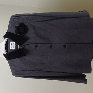 Kasper ASL Vintage Houndstooth 2 Piece Skirt Suit